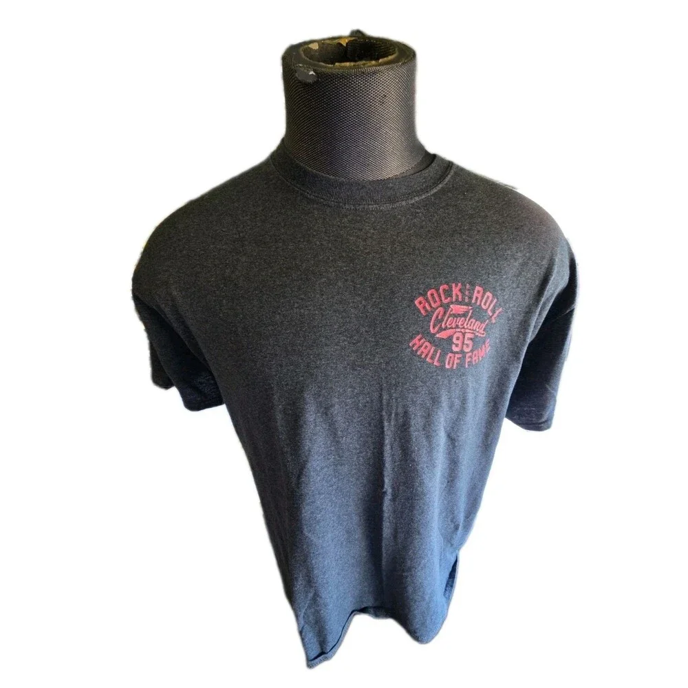 ROCK AND ROLL HALL OF FAME CHAMPION COTTON TSHIRT CLEVELAND 95 XL GRAY - Picture 2 of 10